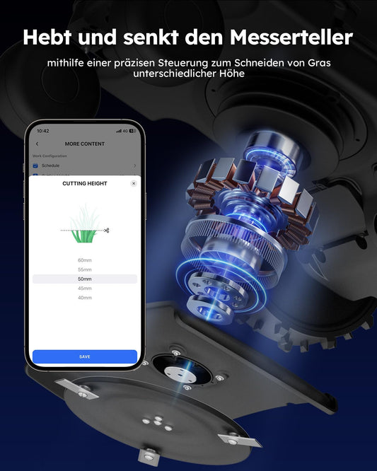 ANTHBOT Pion Mähroboter für 900 m² – 300% höhere Effizienz Mäher Rasenmäher Roboter mit stabilem Begrenzungskabel, Auto-Mapping & Laden, C-TOF Technologie, Gitterförmiger Mähpfad, IPX6 wasserdicht